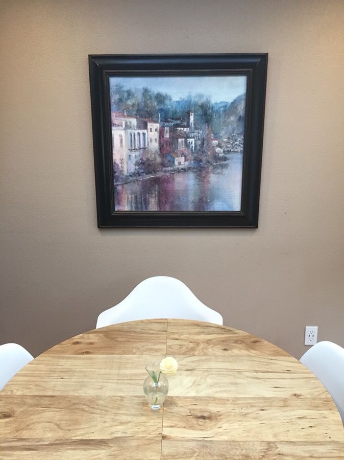 Large Framed Painted Canvas Art Print