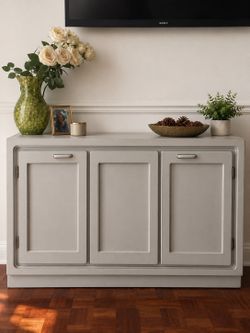 Vintage Solid Wood TV Console / Buffet Cabinet