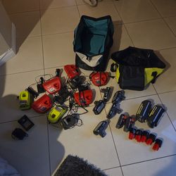 Batteries and Chargers plus Bags lot