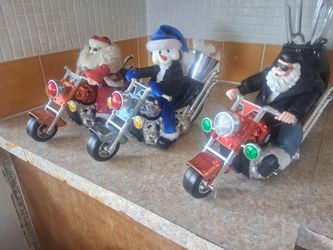 Christmas Decoration Sining Motorcycles