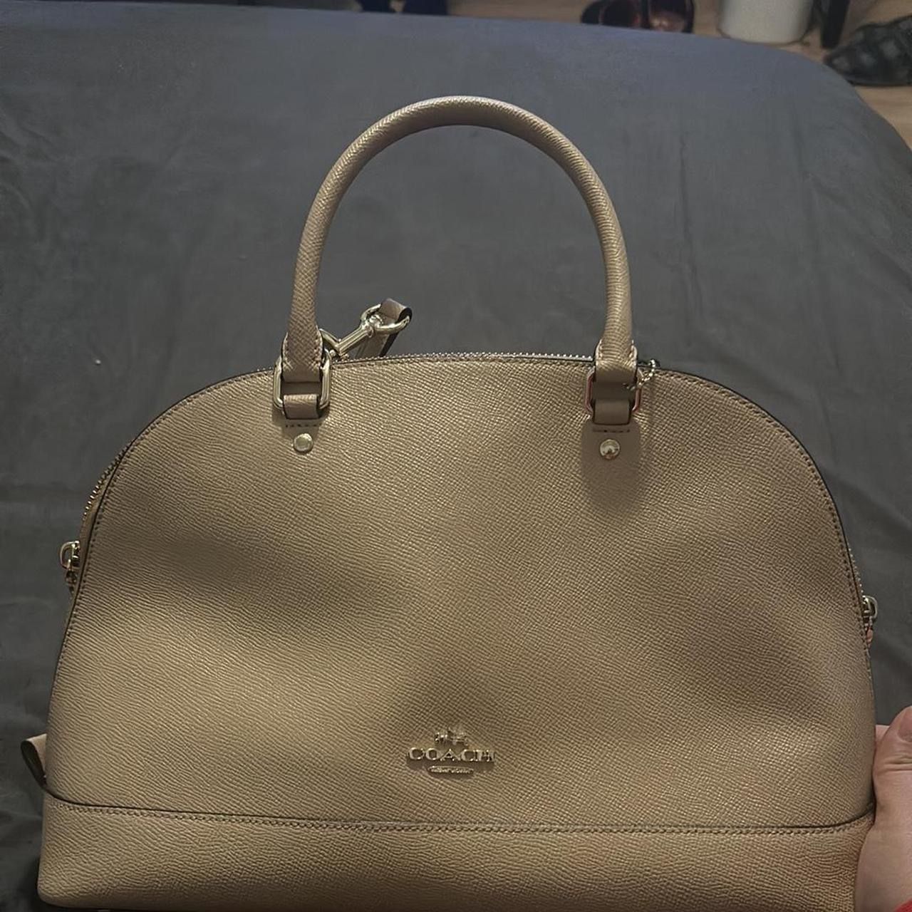 Beige COACH purse