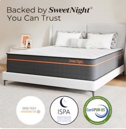 14 in. Medium Memory Foam Hybrid Individually Wrapped Innerspring Tight Top California King Mattresses