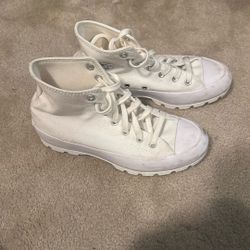 White platform converse all star lugged  