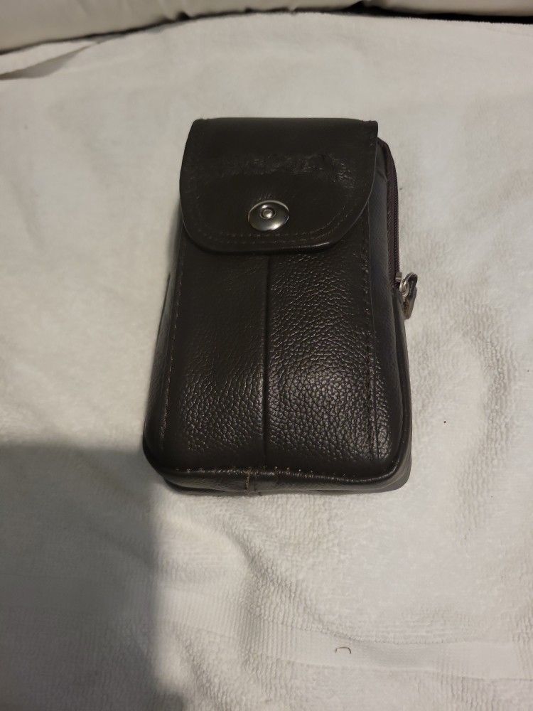 Leather Vintage Waist Pouch Travel Outdoor Bag Coffee National