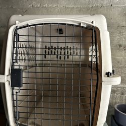Kennel dog crate animal needs to be sprayed off with a hose. Good condition.