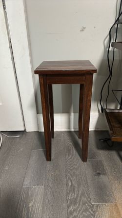 Wood Side Table (12” x 12” x 24”)