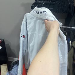 White Tommy Hilfiger Jacket Size Large, Great Condition !