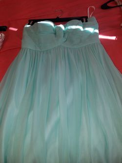 Aqua prom dress