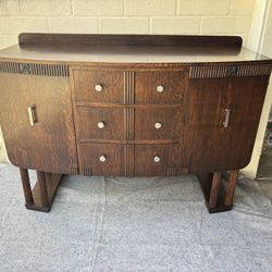 Antique Art Deco Sideboard / Buffet / Credenza