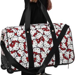 Hello Kitty Wheeled Duffel Bag 17”