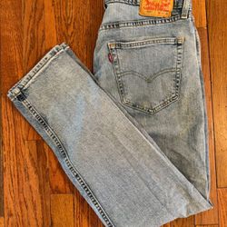 Levi's Red Tag 502 Men's Slim Fit Cotton Blend Blue Medium Wash Jeans Size 34x32