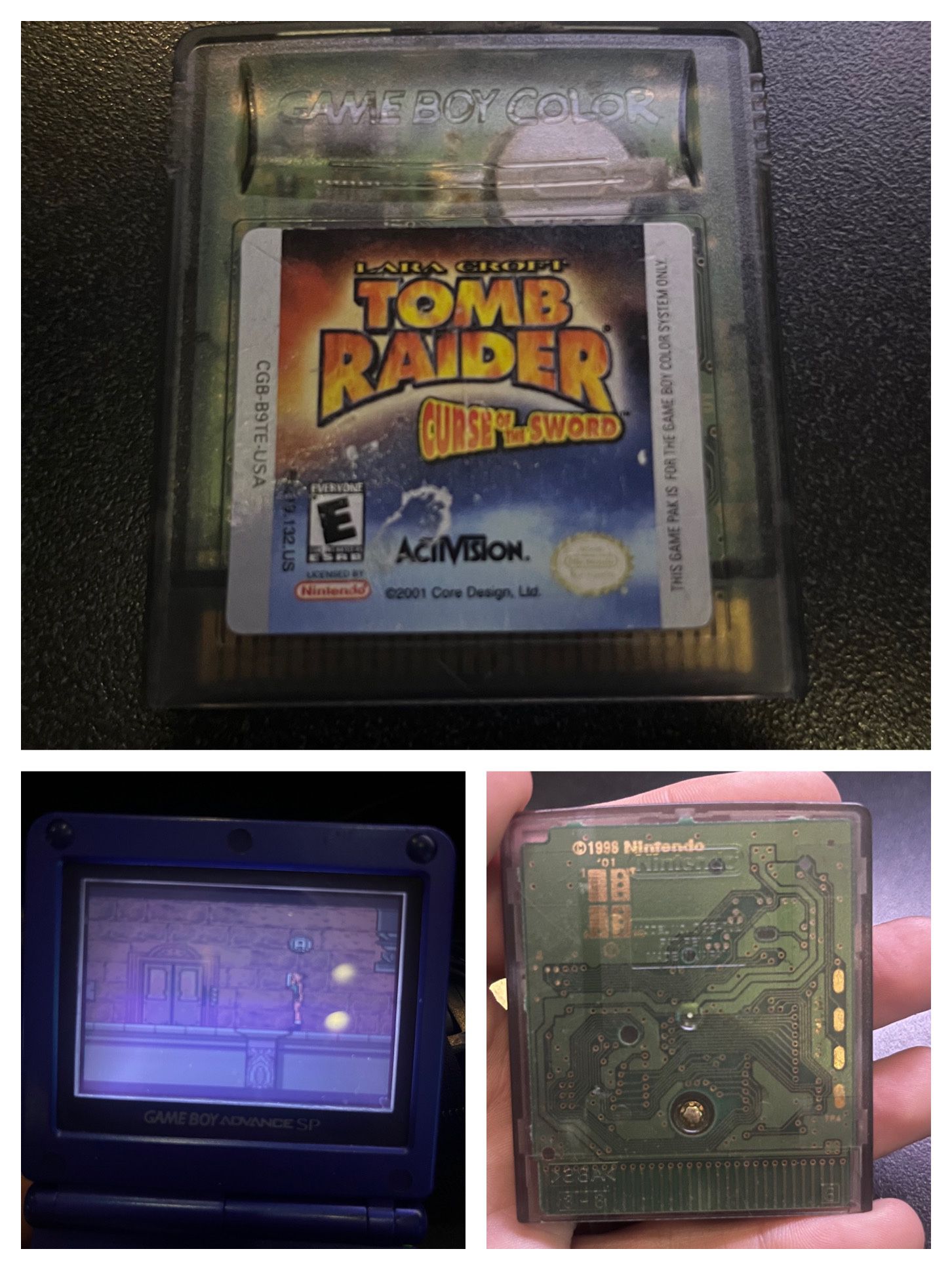 Tomb Raider Curse Of The Sword For Nintendo Gameboy Color 
