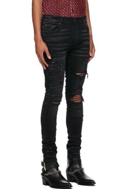 AMIRI Black Logo Appliqué Jeans (YES THEIR STILL AVAILABLE)