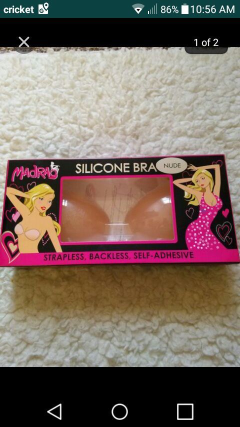 Silicone adhesive bra nude size c cup