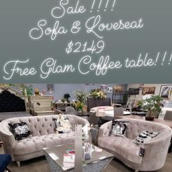 Sofa LOVESEAT SALE AT $2149 . Receive FREE COFFEE TABLE