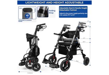 2 In 1 Walker Wheelchair Combo