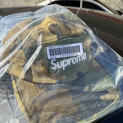 Supreme Jacquard Camo Denim Camp Cap
