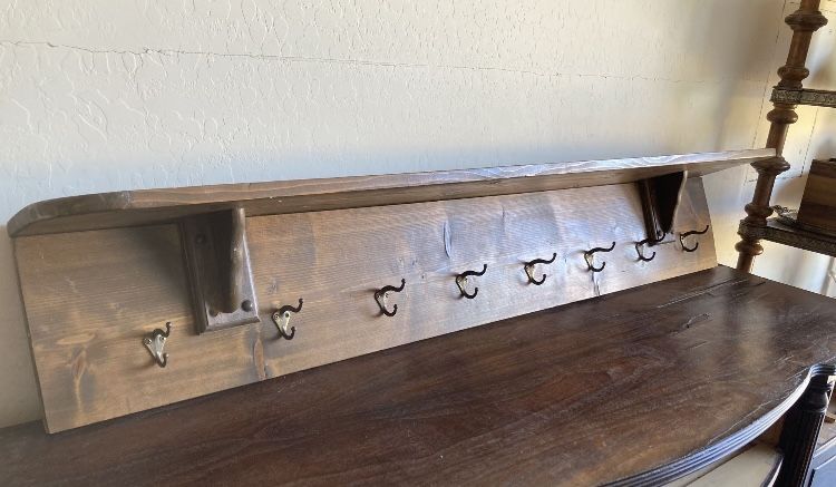 Wall Shelf With Hooks