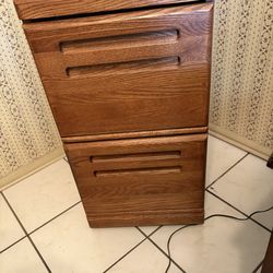 2 drawer wood filing cabinet