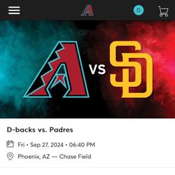 Dbacks x4 Tickets 9/27/24