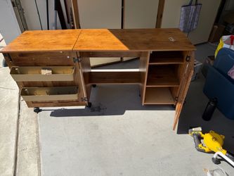 Sewing machine desk
