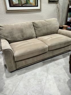 Tan Microfiber Sleeper Sofa