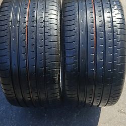 Pair Tires Acelera 285/30zr19 100% Tread Life Like New