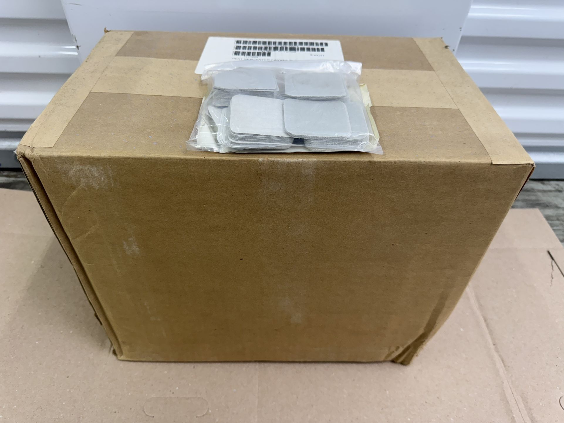 125 packs Heat Seal Canvas Repair Patches, Gray , 2" x 2", 100pc. 12500 Pc Total