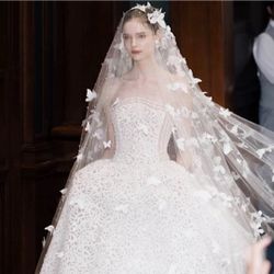 Butterfly & Pearl Veil - Fairy Vibe Large Veil