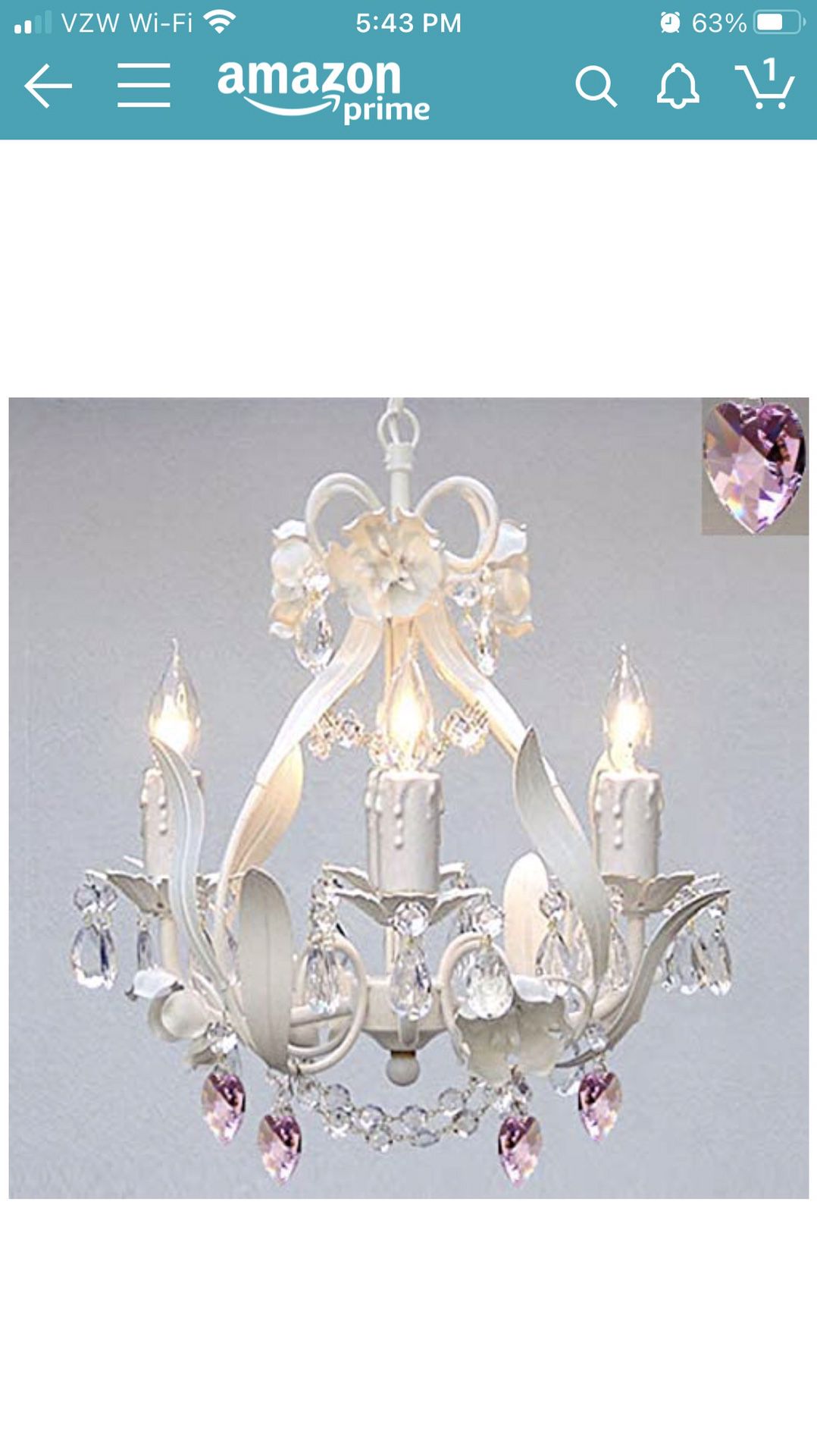White wrought iron chandelier