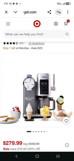 Ninja CREAMi Scoop & Swirl Ice Cream and Soft Serve Maker 13 One-Touch Programs