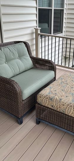 Heavy woven outside furniture