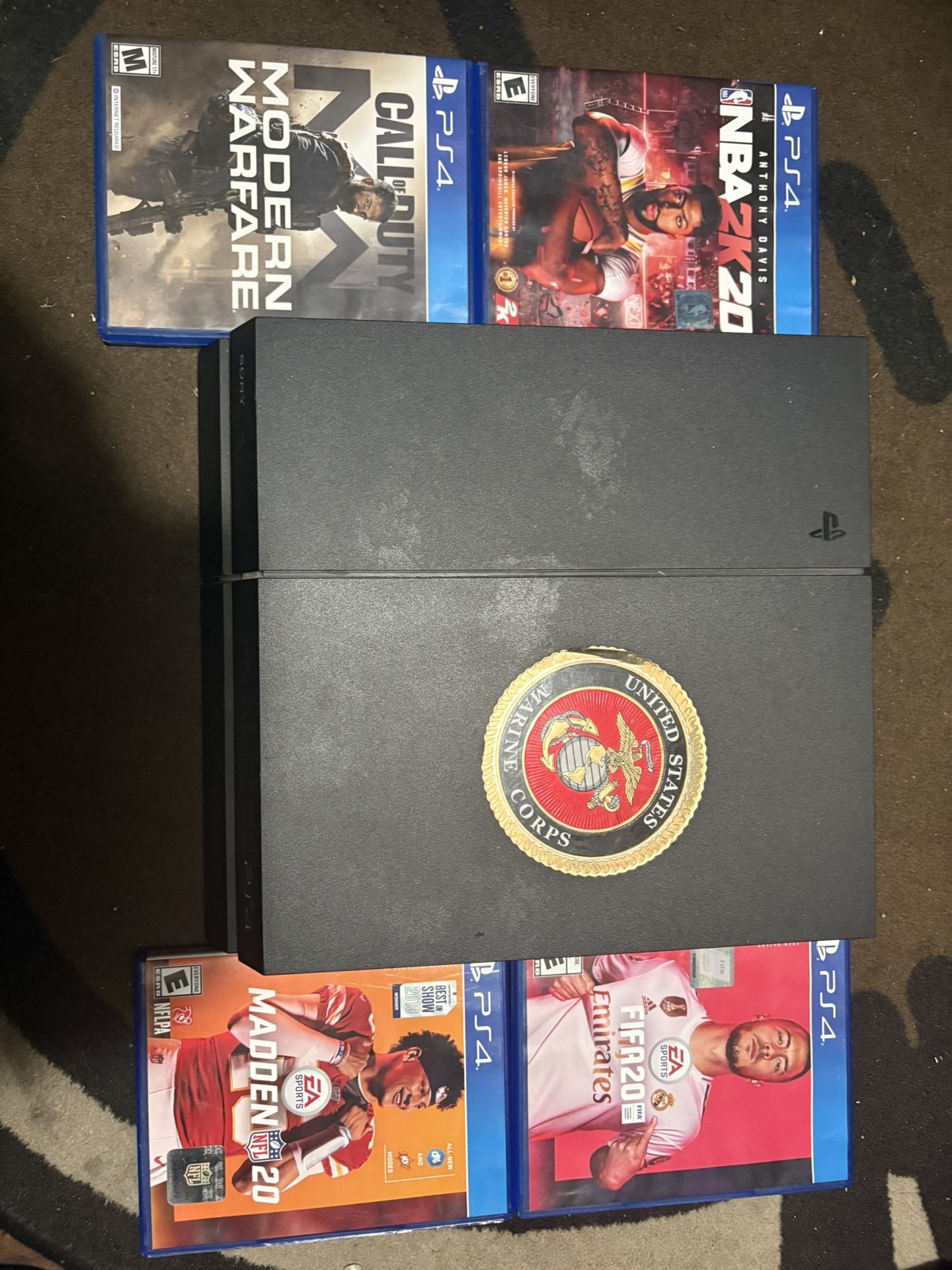 PlayStation 4 with video games