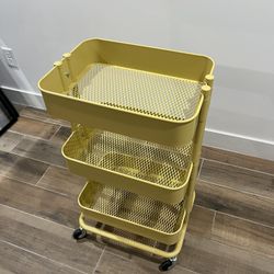 IKEA Rolling Cart (Yellow) - 31 Inches Tall And 17 & 1/2 Inches Wide