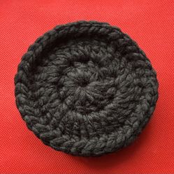Round Black Coasters 
