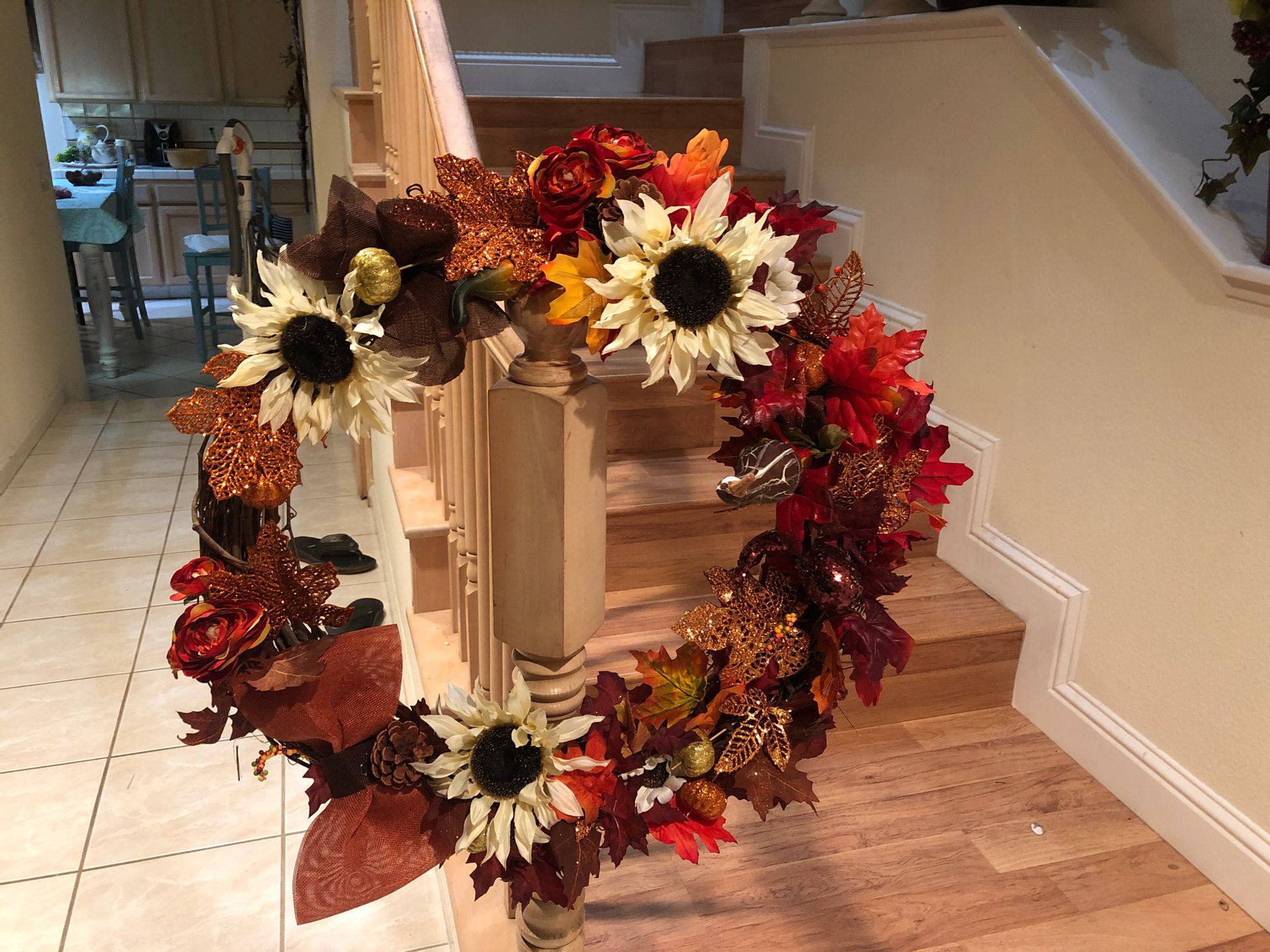 Fall wreath arrangement