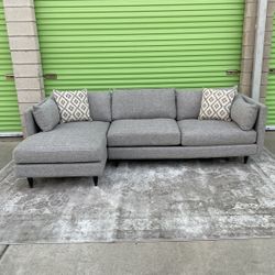 *Free Delivery* Gray Modern Sectional Couch Sofa