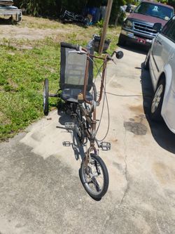 Recumbent Tricycle with Rear Cargo Basket