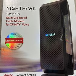 Netgear cm1150v Modem And Nighthawk AX1800 Wifi6 Mesh System