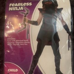 Kids Ninja Costume Girls Size small 