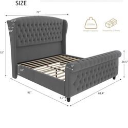 Queen Bed Frame  Brand New ( Need Assembly)