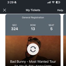 Bad bunny Tickets Tonight Saturday 