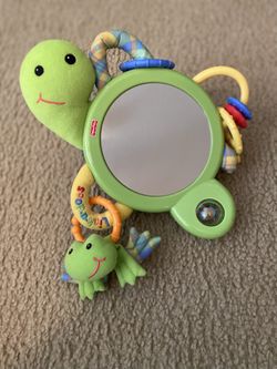 Vintage collectible Fisher-Price  link-A-Doos Tummy Time Turtle Mirror