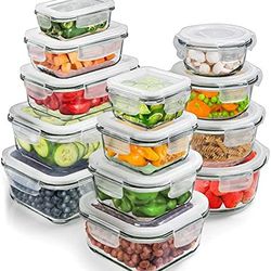 15 Glass Storage Containers with Lids 

