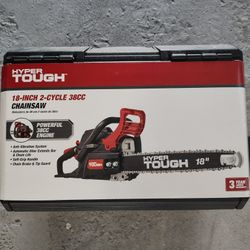 NEW Hyper Tough 18" Gas Chainsaw 2 Cycle 38cc with Hard Case