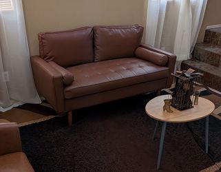 Leather sofa and chair like new