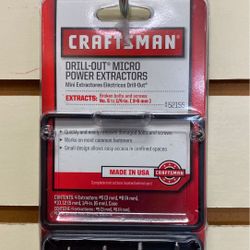 Craftsman , 4pc Drill out micro power extractors