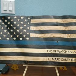 Wooden Wavy Flags