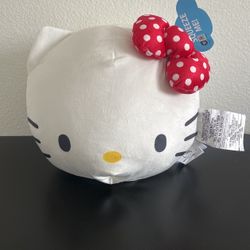 HELLO KITTY ROUND TRAVEL CLOUD PILLOW NEW WITH TAGS SQUISHY