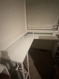 White Corner Desk
